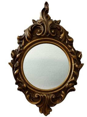 Vintage Turner Ornamental Gold Wall Mirror Carved Frame Baroque or Rocco style